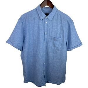 H&M | Light Blue Cuffed Short Sleeve Button Shirt